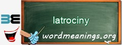 WordMeaning blackboard for latrociny